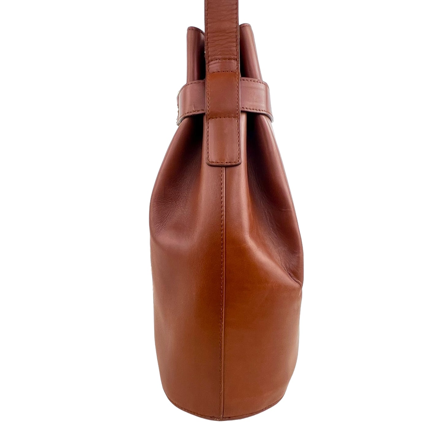 Ferragamo Vintage Gancini Leather Bucket Bag