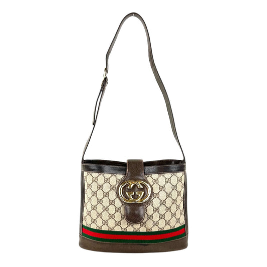 Gucci Vintage Monogram Sherry Line Shoulder Bag