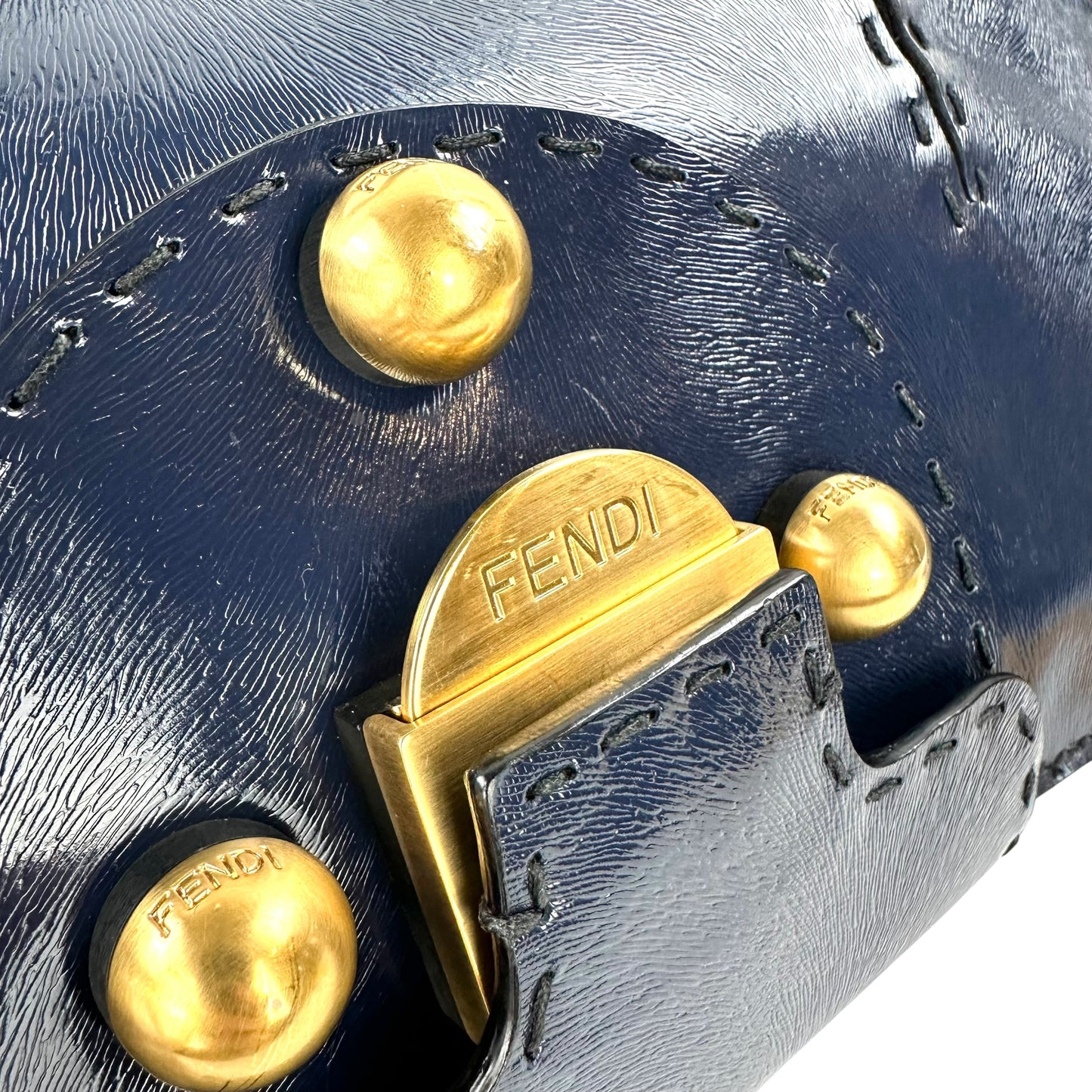 Fendi F3 Secret Code Patent Leather Two-Way Bag