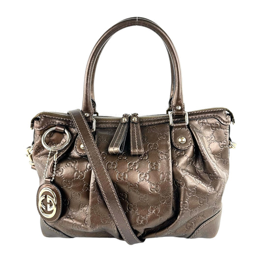 Gucci Guccissima Sukey Leather 2-Way Bag