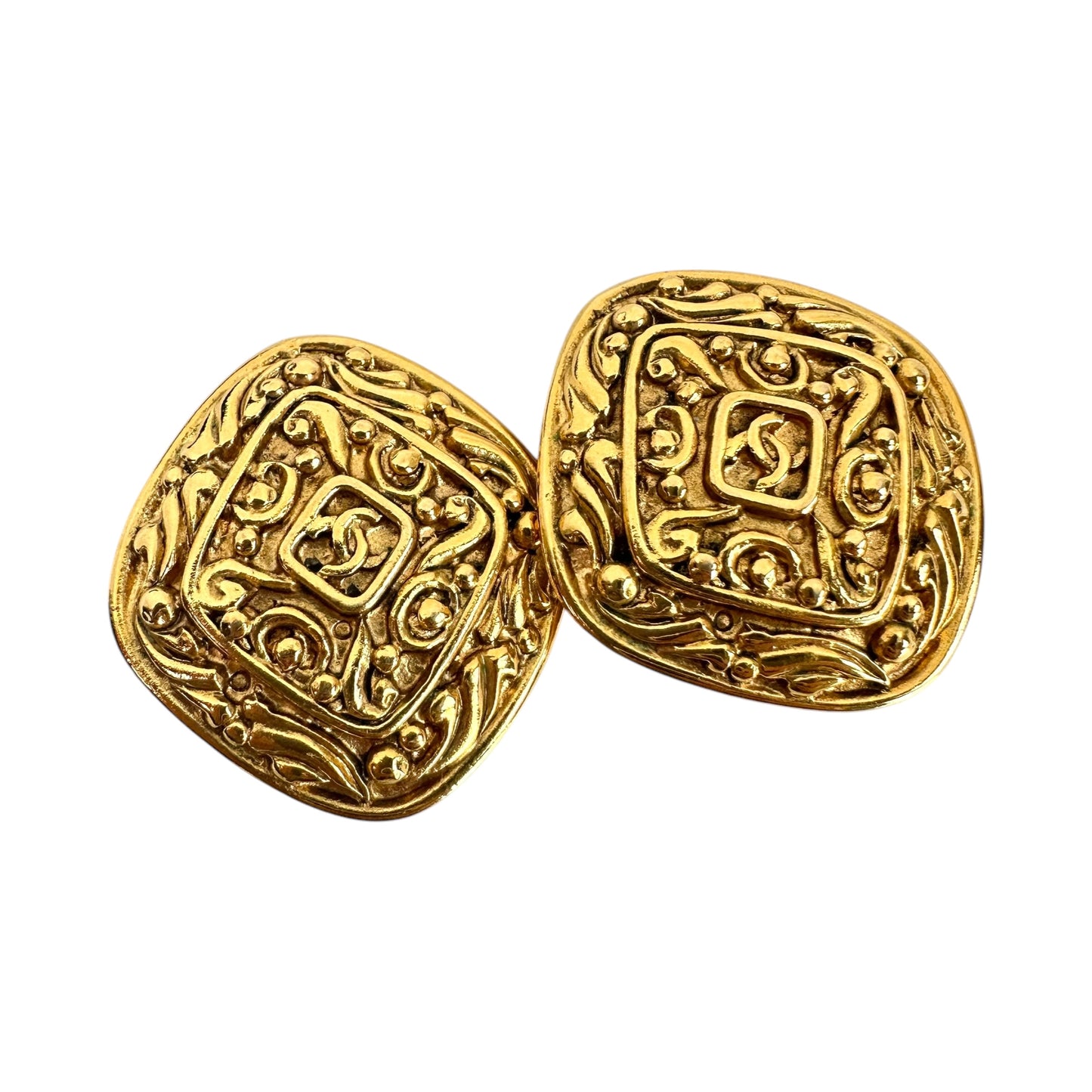 Chanel Vintage Arabesque Clip-On Earrings