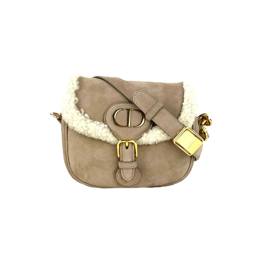 Dior Bobby Suede & Shearling Crossbody Bag