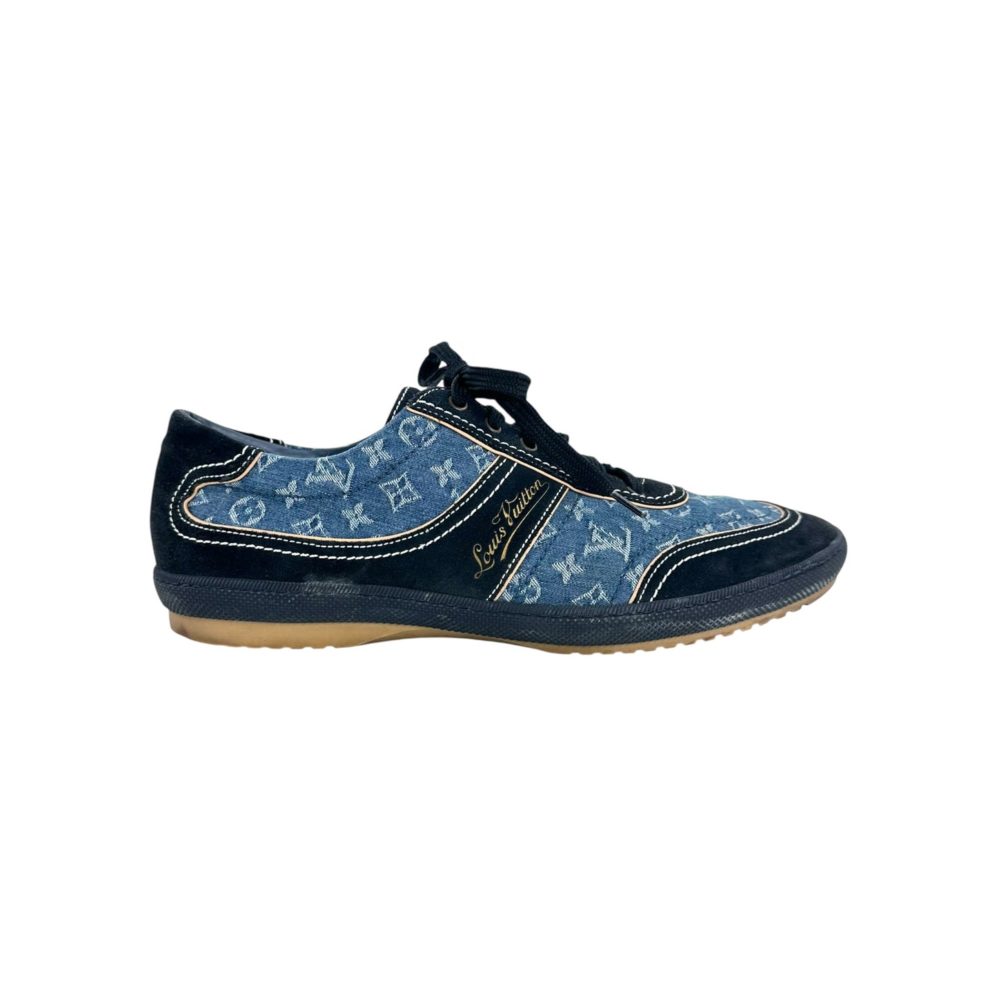 Louis Vuitton Monogram Denim & Suede Sneakers