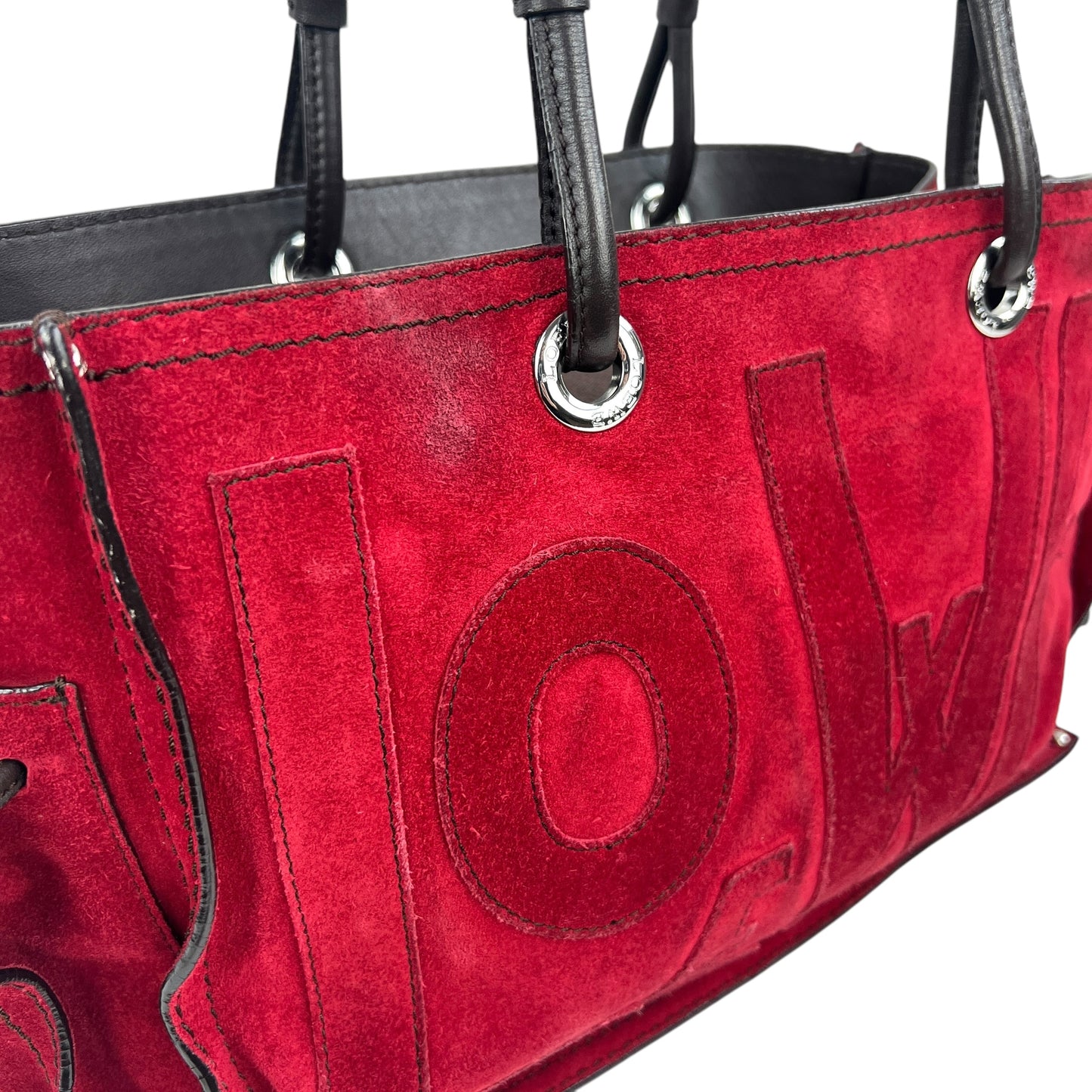 Loewe Anagram Suede Tote Bag