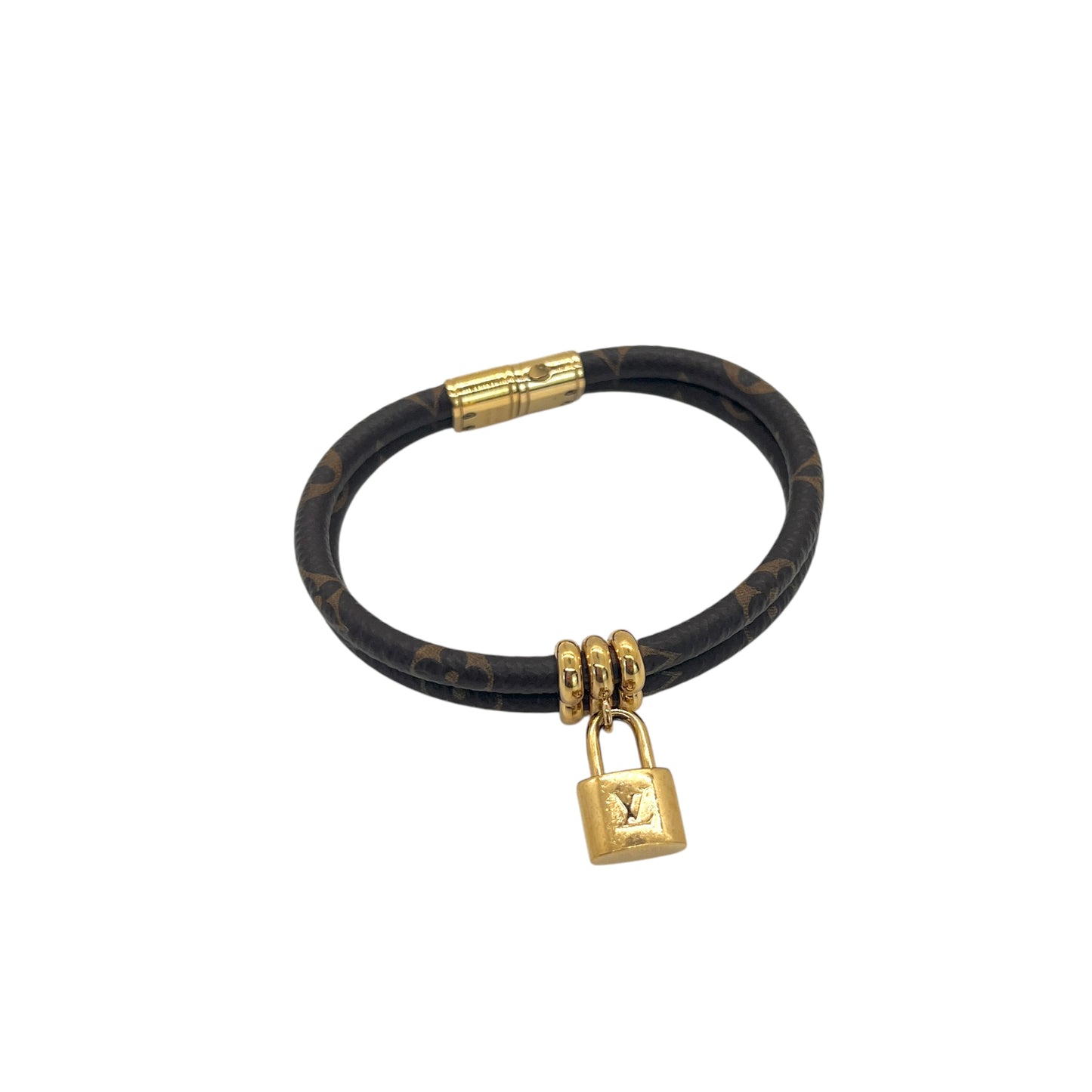 Louis Vuitton Monogram Keep It Twice Leather Bracelet