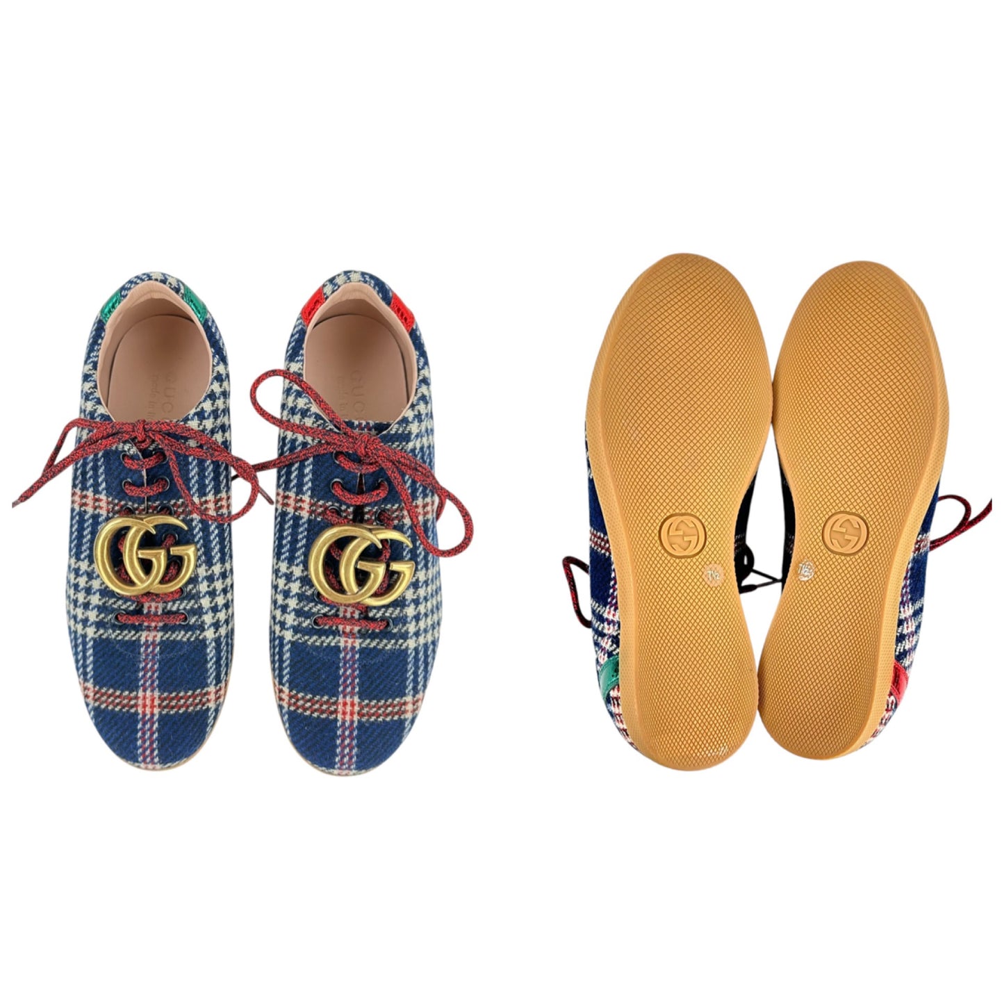 Gucci Metropolitan Houndstooth Tartan Sneakers