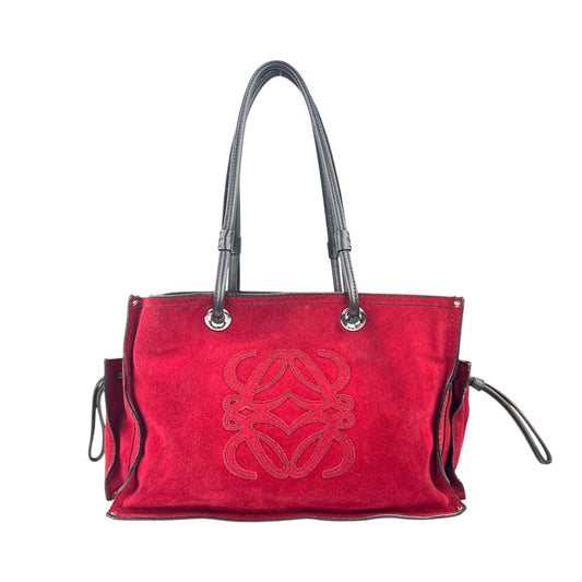 Loewe Anagram Suede Tote Bag