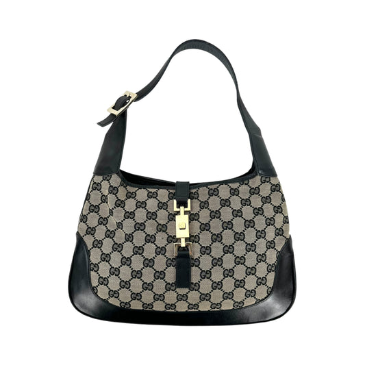 Gucci Monogram Canvas Jackie Shoulder Bag