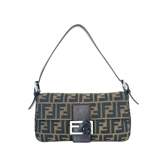 Fendi Vintage Zucca Canvas Baguette Shoulder Bag