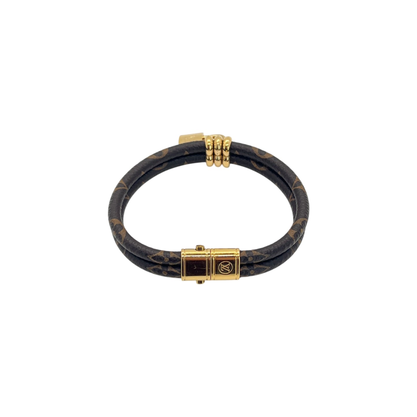 Louis Vuitton Monogram Keep It Twice Leather Bracelet