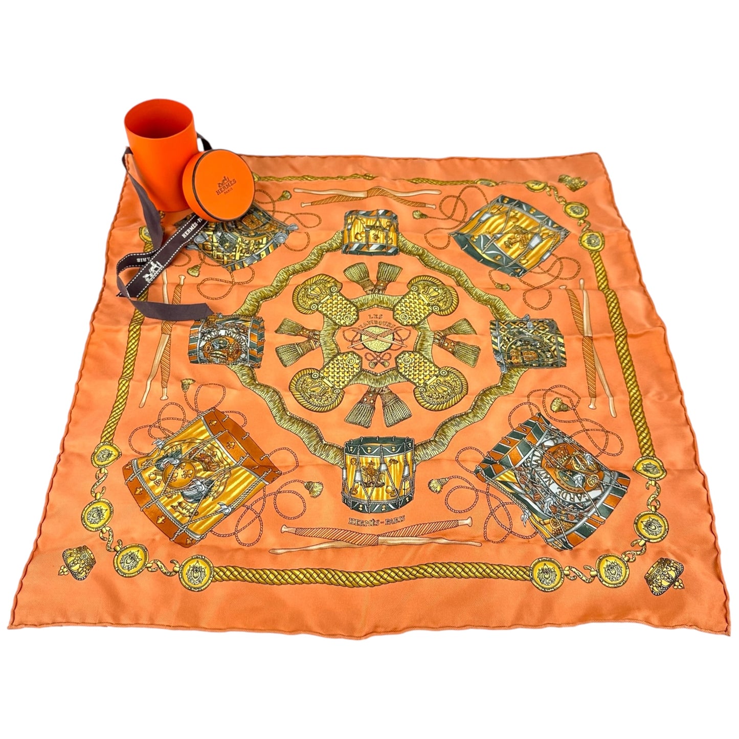 Hermes Vintage Drum Silk Scarf