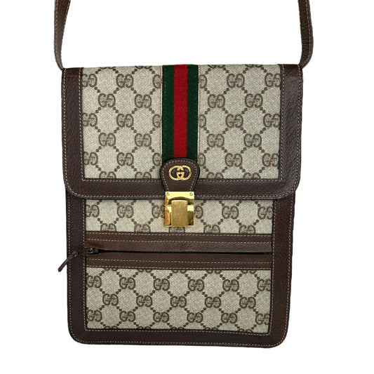 Gucci Vintage Parfums Monogram Sherry Line Crossbody Bag