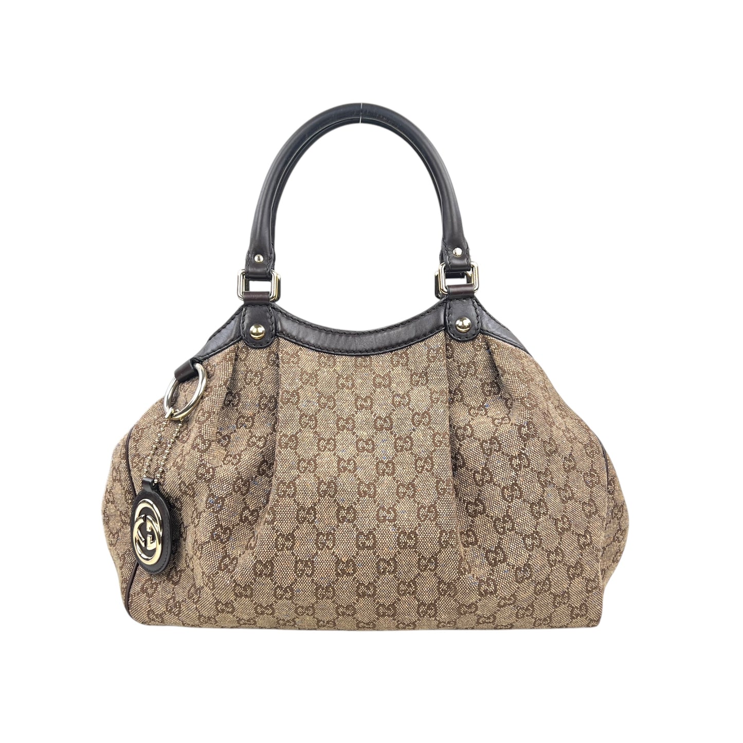 Gucci Monogram Canvas Sukey Shoulder Bag