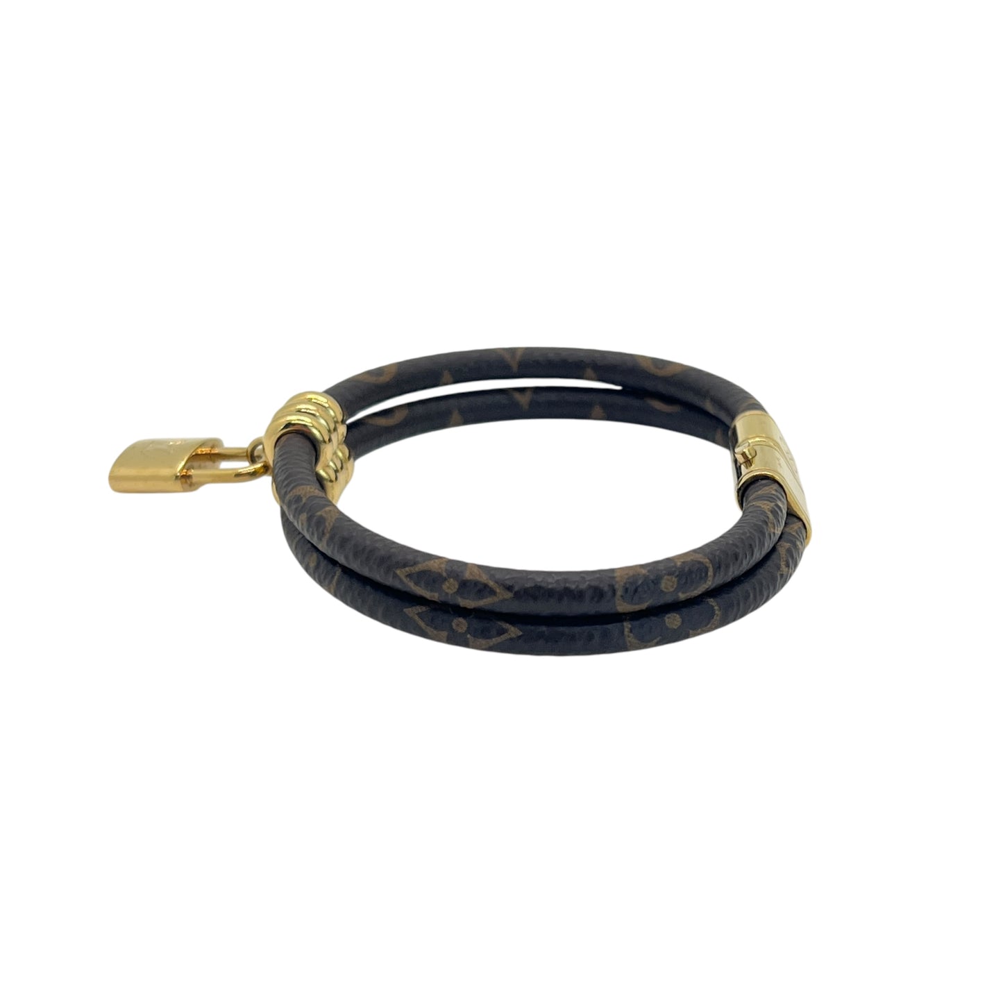 Louis Vuitton Monogram Keep It Twice Leather Bracelet