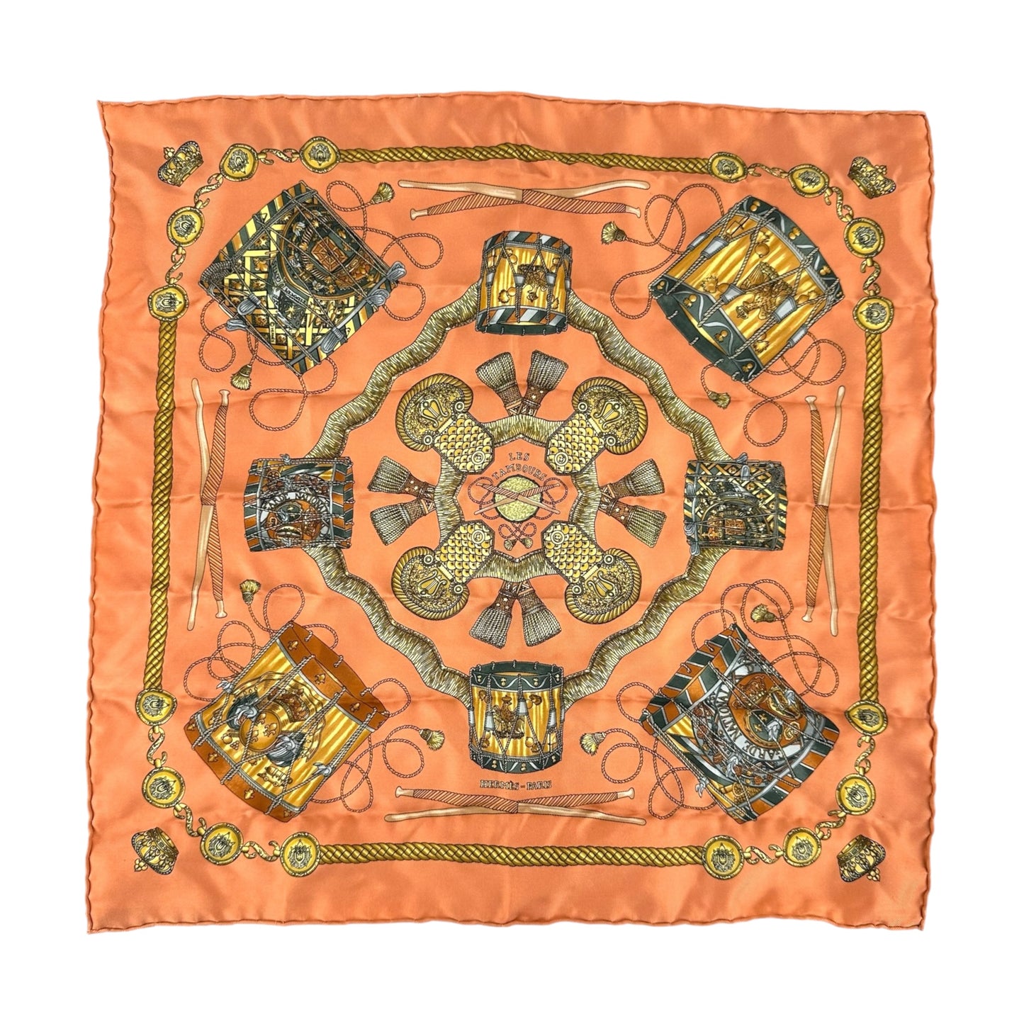 Hermes Vintage Drum Silk Scarf