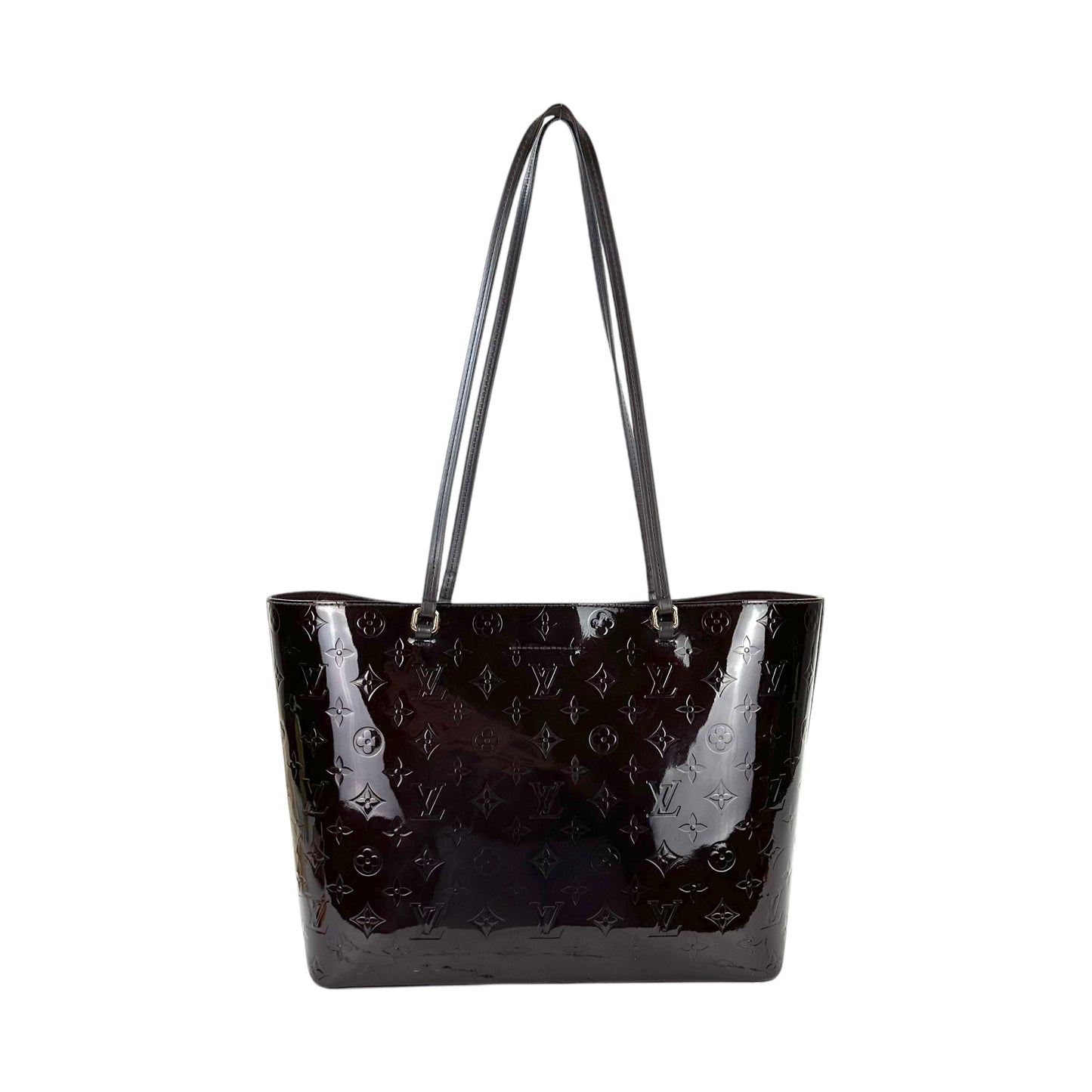 Louis Vuitton Vernis Long Beach MM Amarante Tote Bag