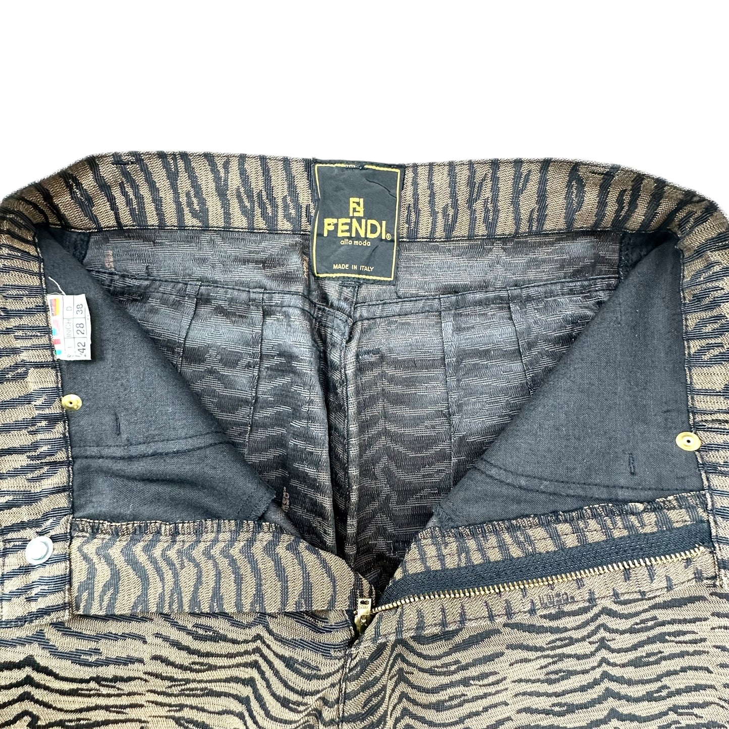 Fendi Vintage Zebra Jacket & Pant Set