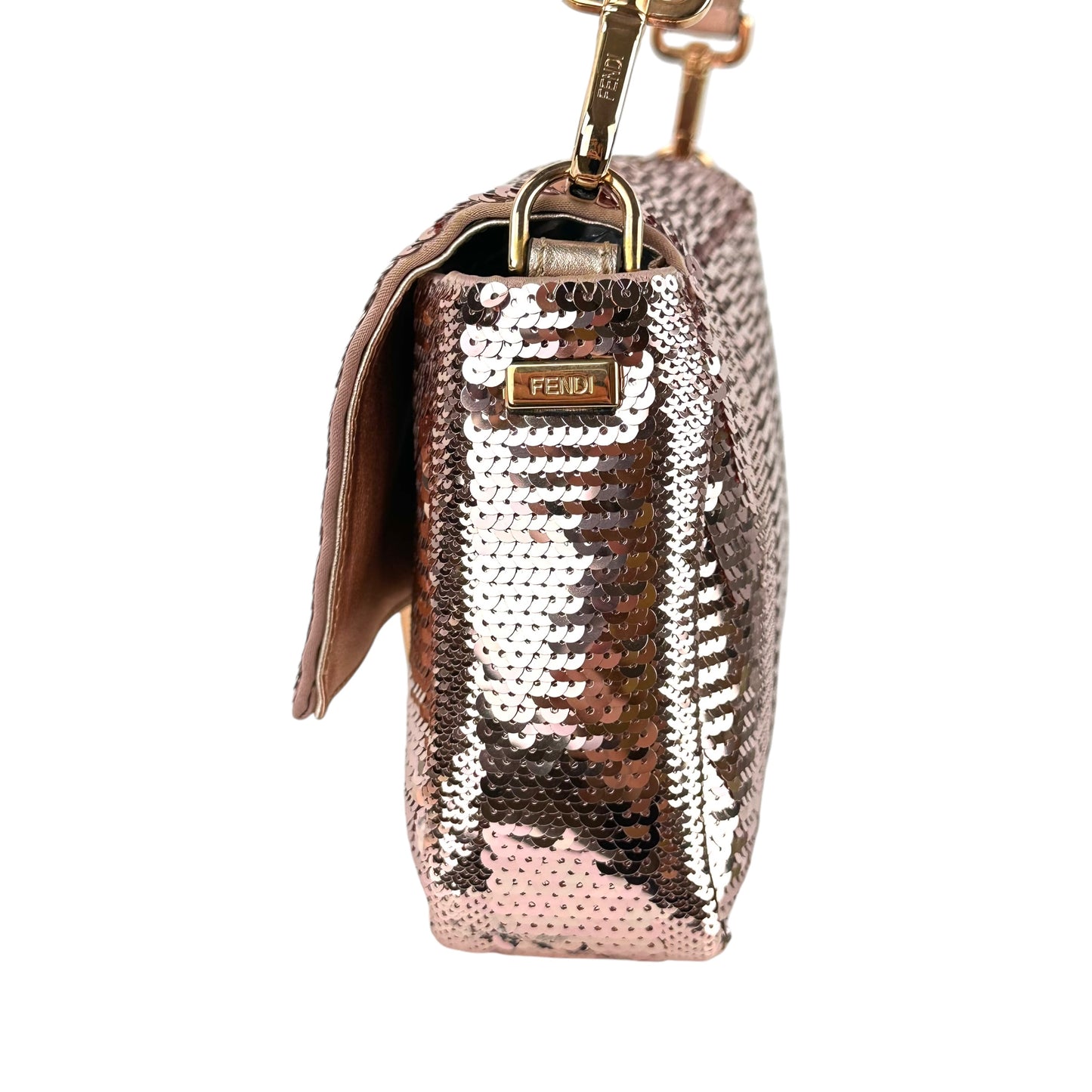 Fendi Metallic Sequin Baguette 2-Way Bag