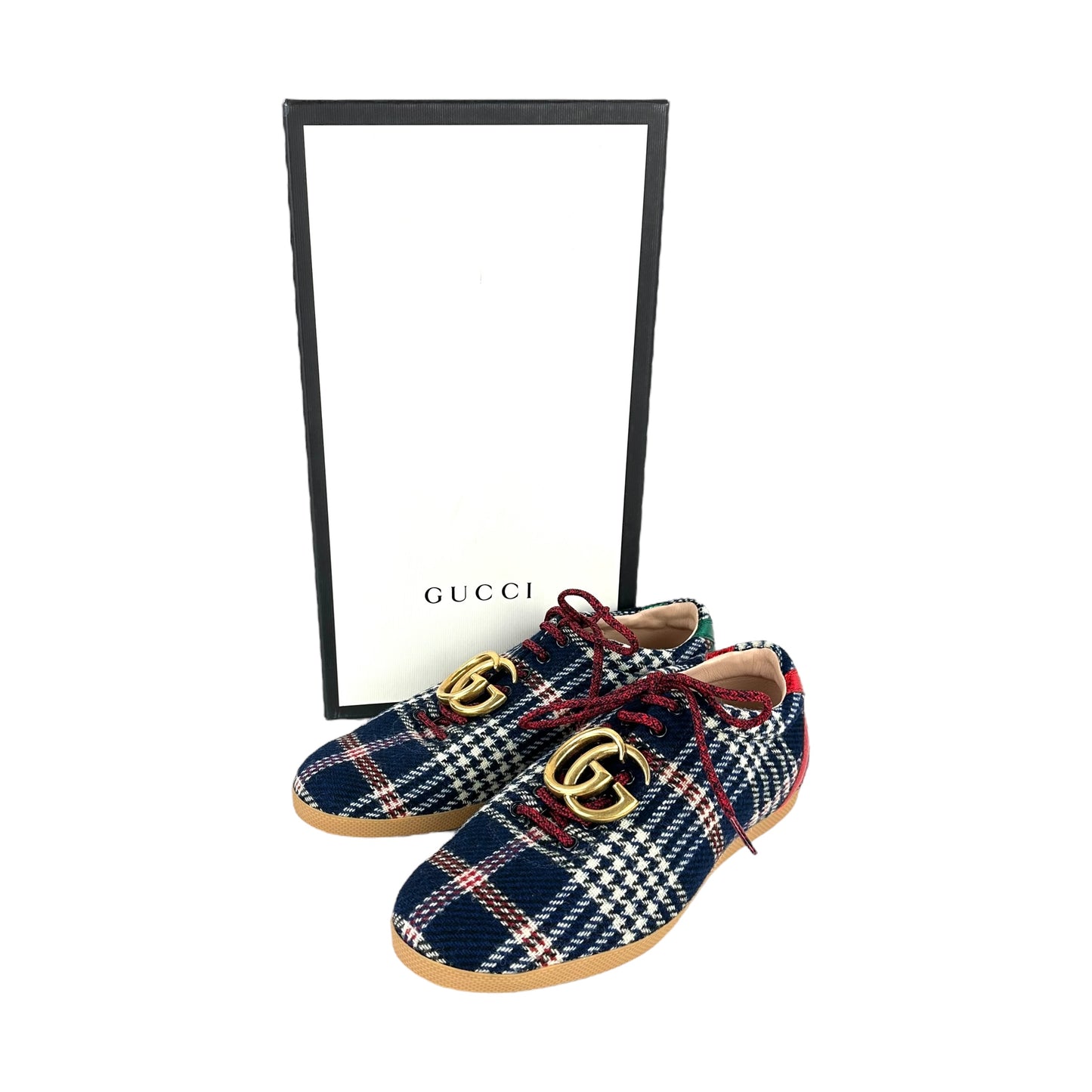 Gucci Metropolitan Houndstooth Tartan Sneakers