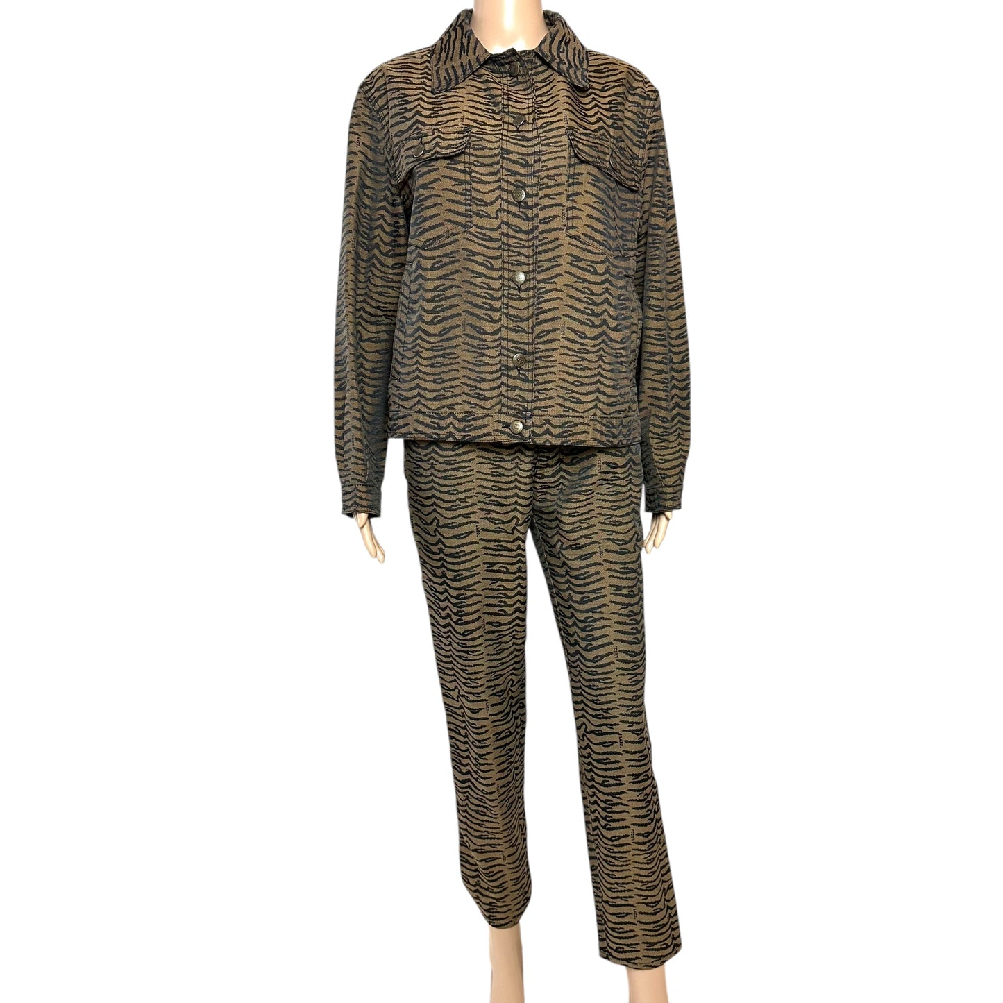 Fendi Vintage Zebra Jacket & Pant Set