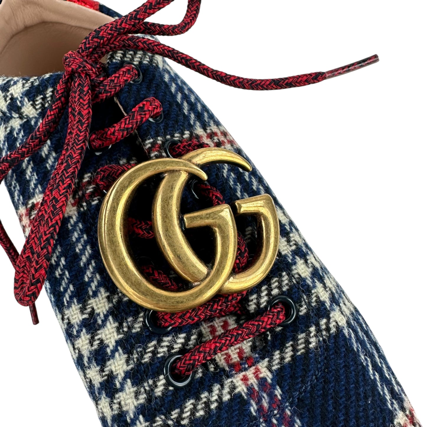 Gucci Metropolitan Houndstooth Tartan Sneakers