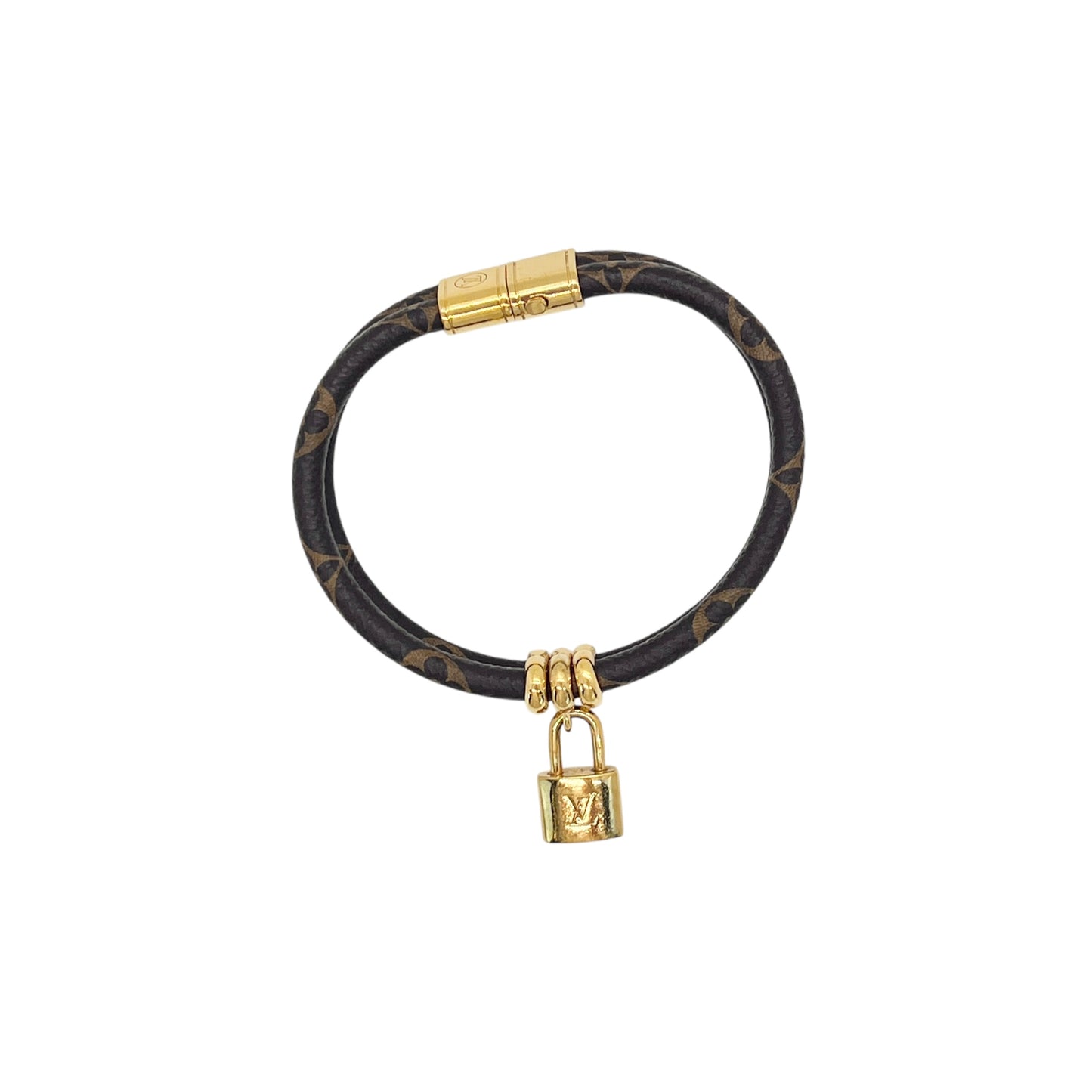 Louis Vuitton Monogram Keep It Twice Leather Bracelet