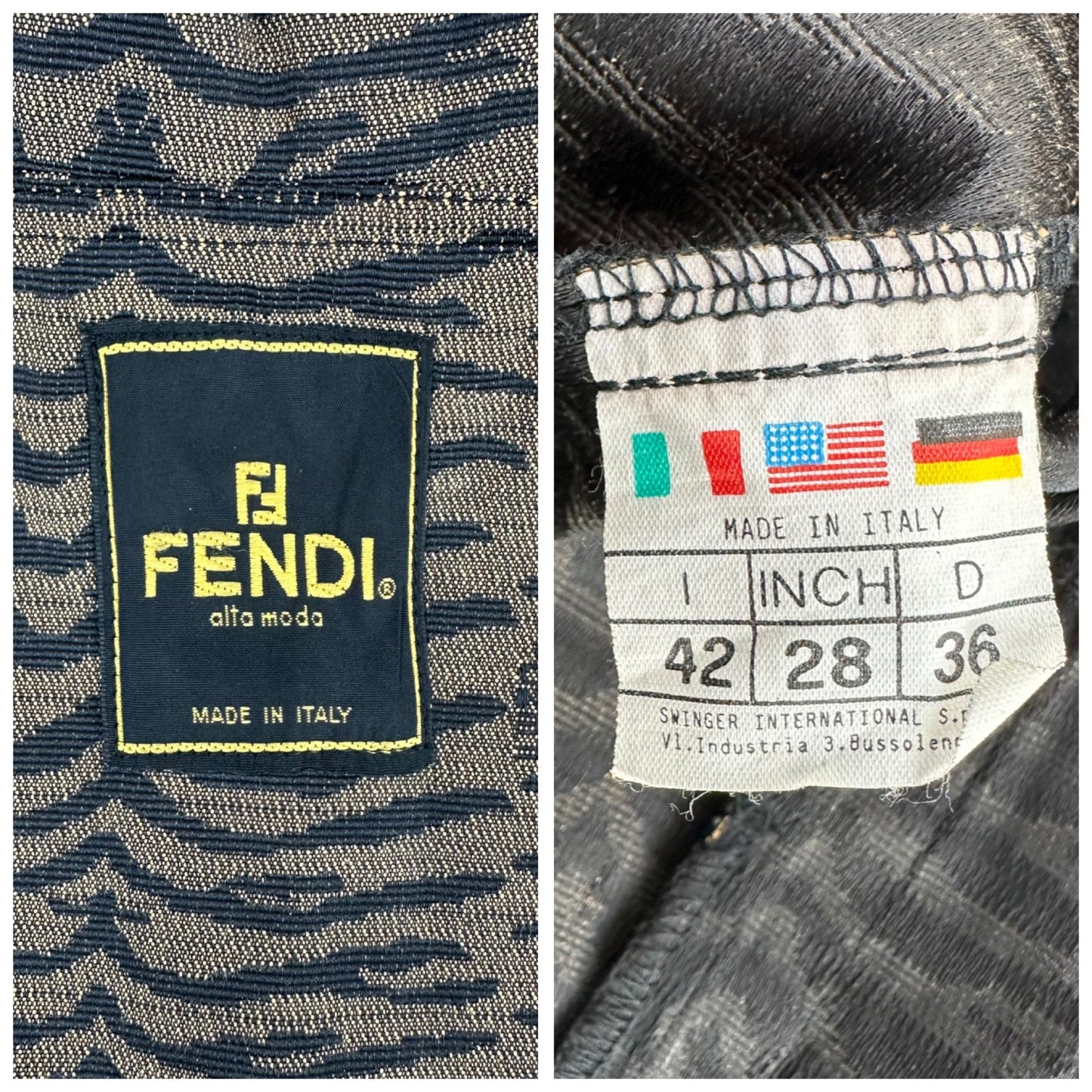 Fendi Vintage Zebra Jacket & Pant Set