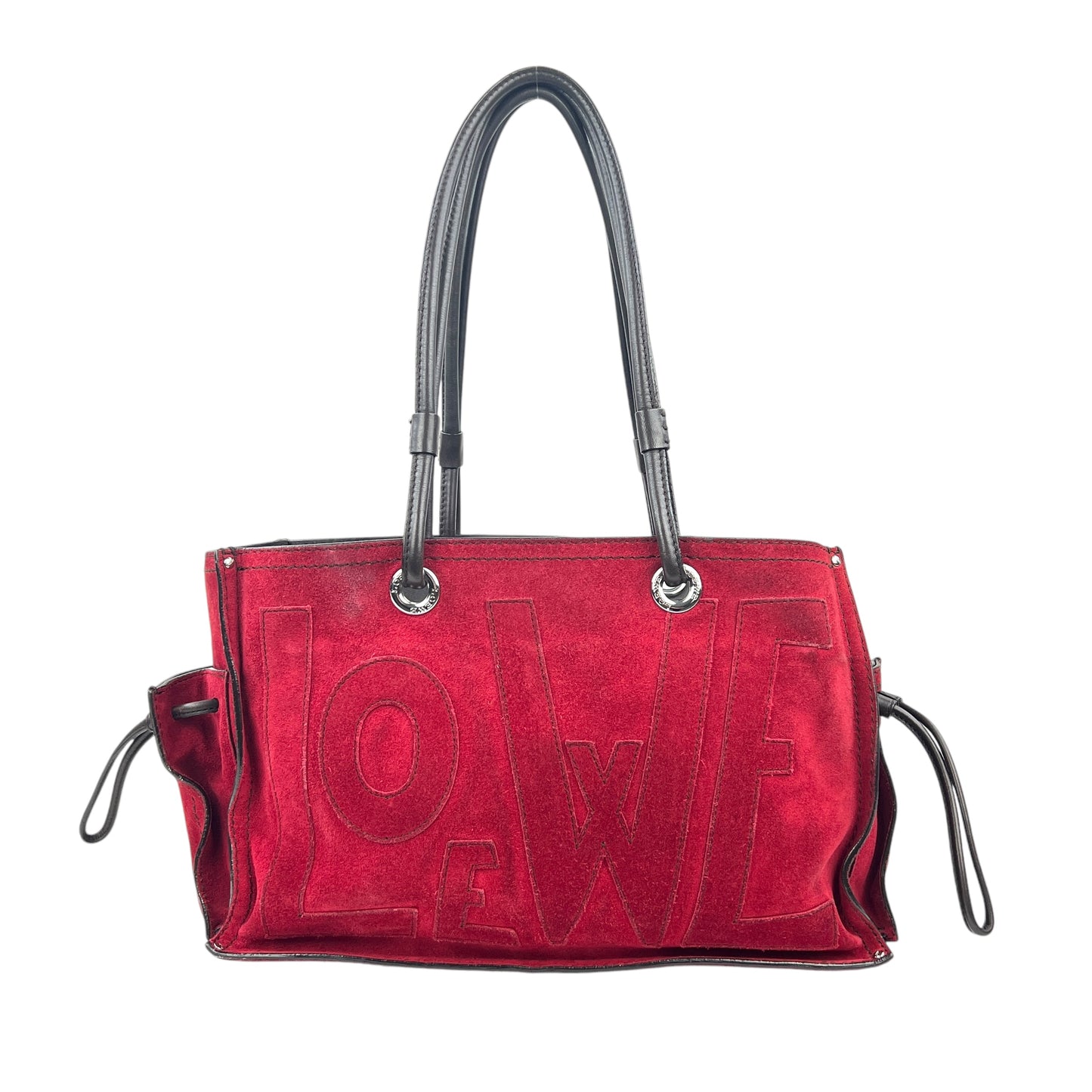 Loewe Anagram Suede Tote Bag