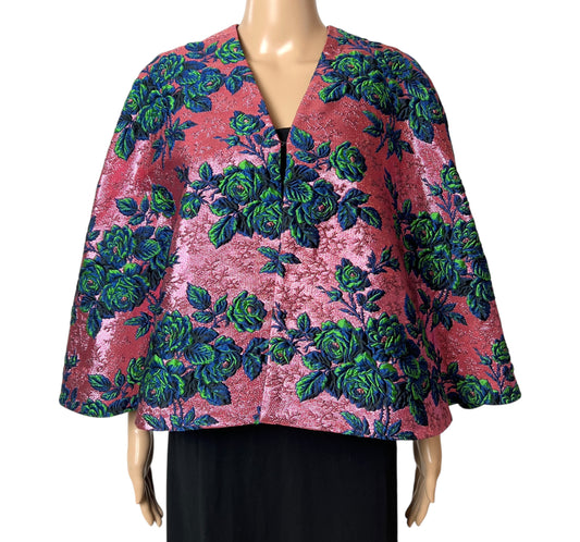 Gucci Floral Embroidered Brocade Cape