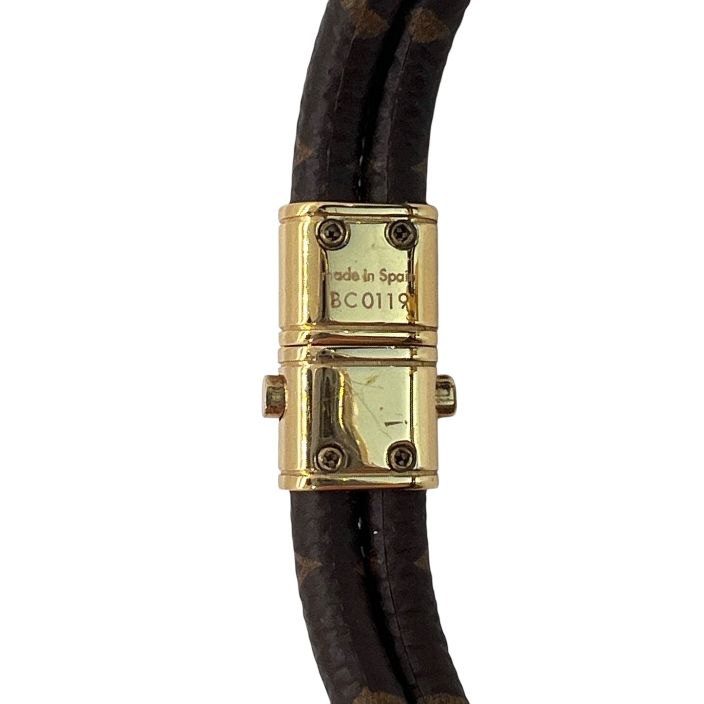 Louis Vuitton Monogram Keep It Twice Leather Bracelet