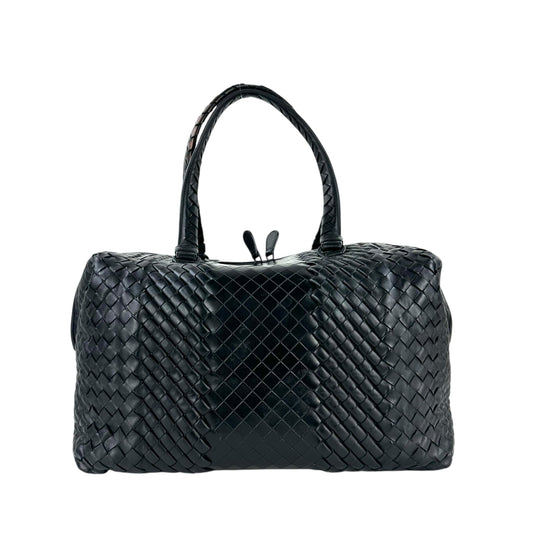 Bottega Veneta Intrecciato Leather Boston Bag