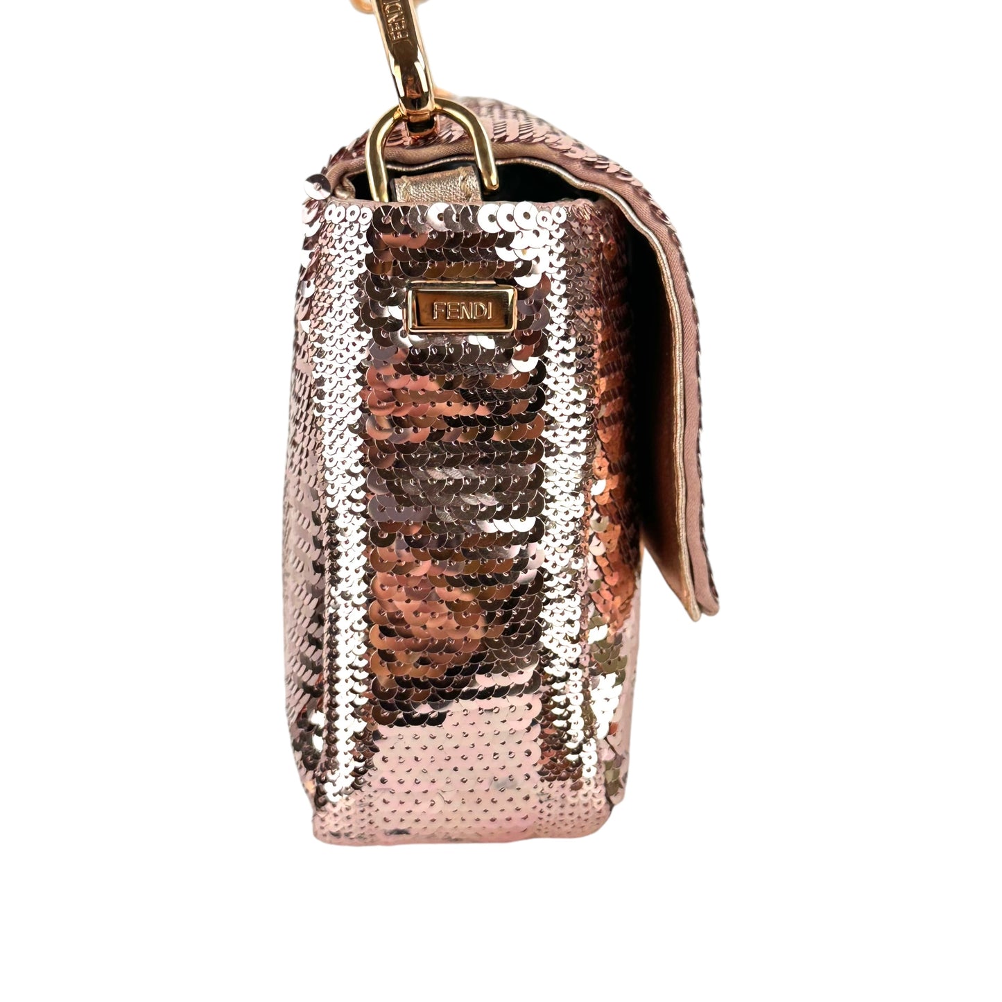 Fendi Metallic Sequin Baguette 2-Way Bag