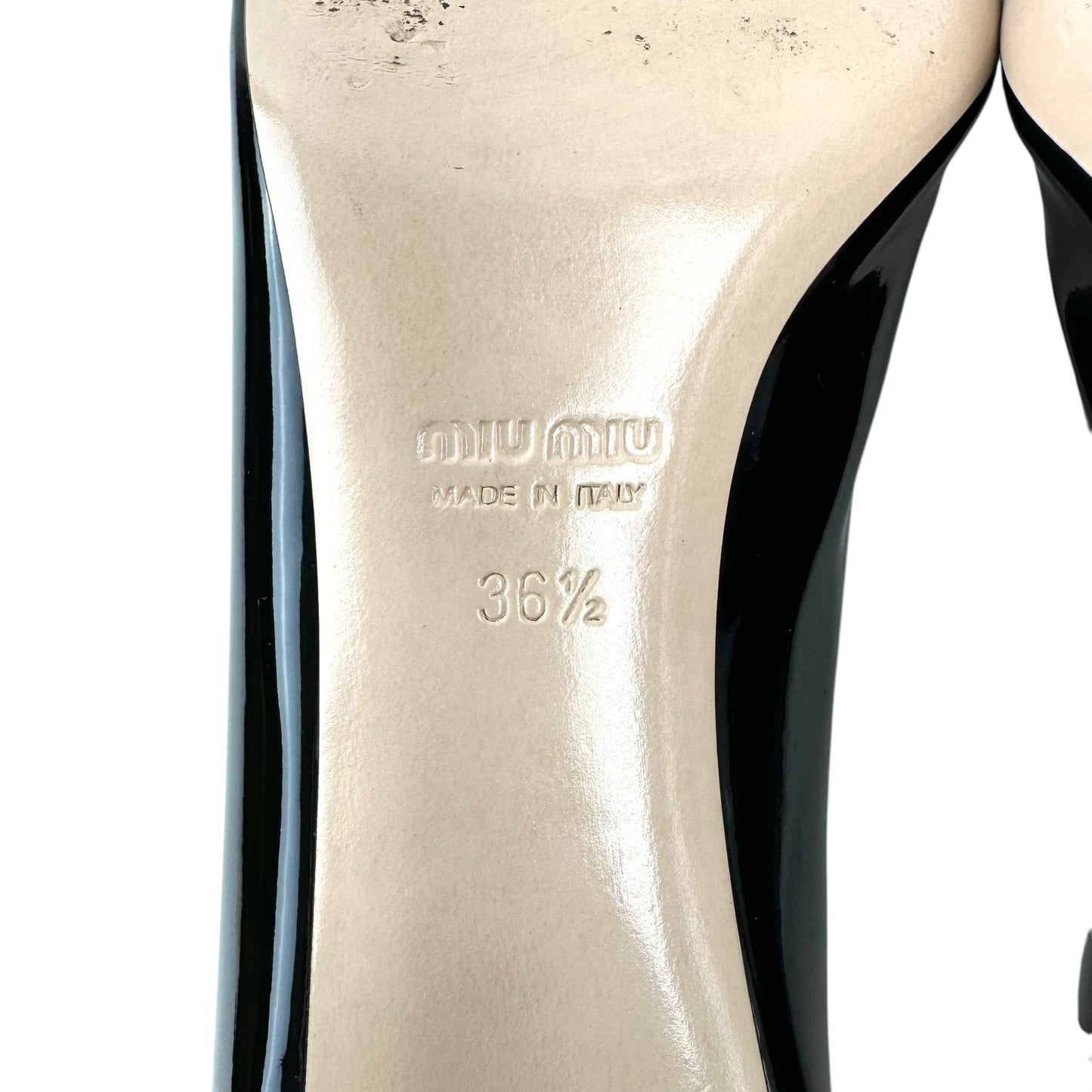 Miu Miu Patent Leather Peep Toe Heels