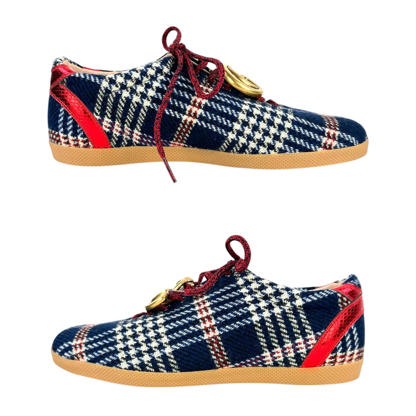 Gucci Metropolitan Houndstooth Tartan Sneakers