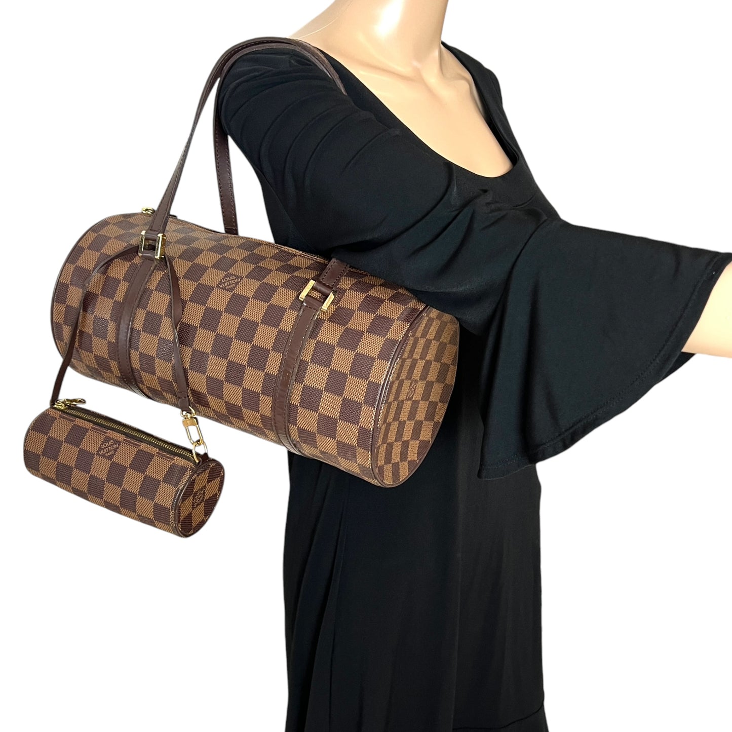 Louis Vuitton Vintage Damier Ebene Papillon 30 Handbag