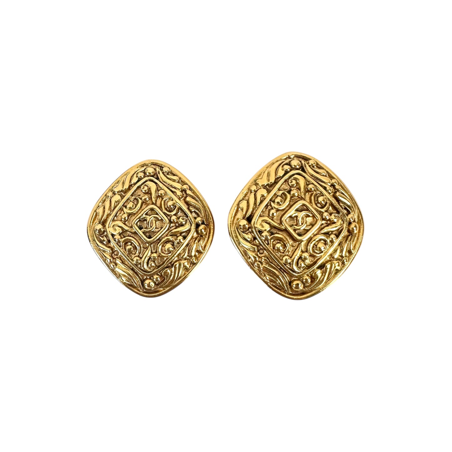 Chanel Vintage Arabesque Clip-On Earrings