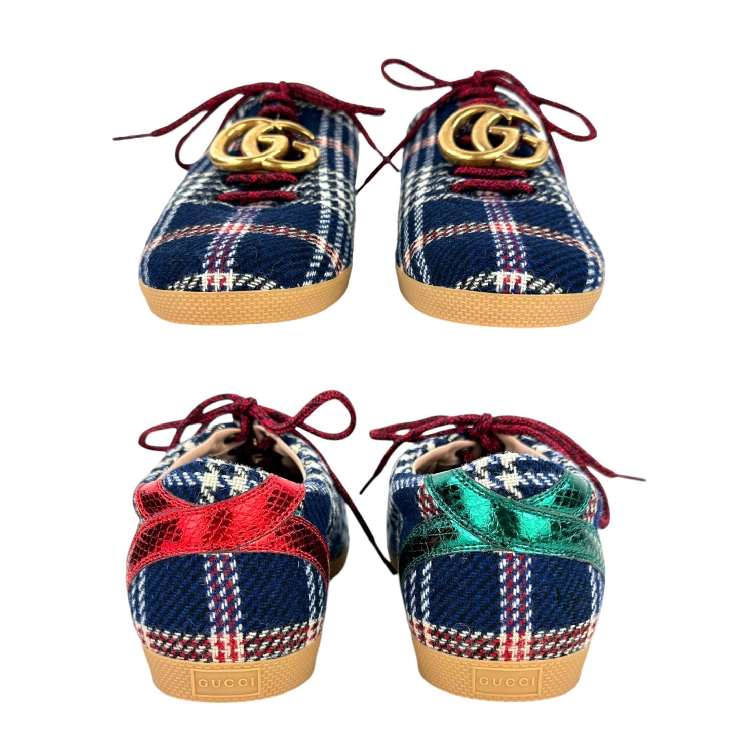 Gucci Metropolitan Houndstooth Tartan Sneakers