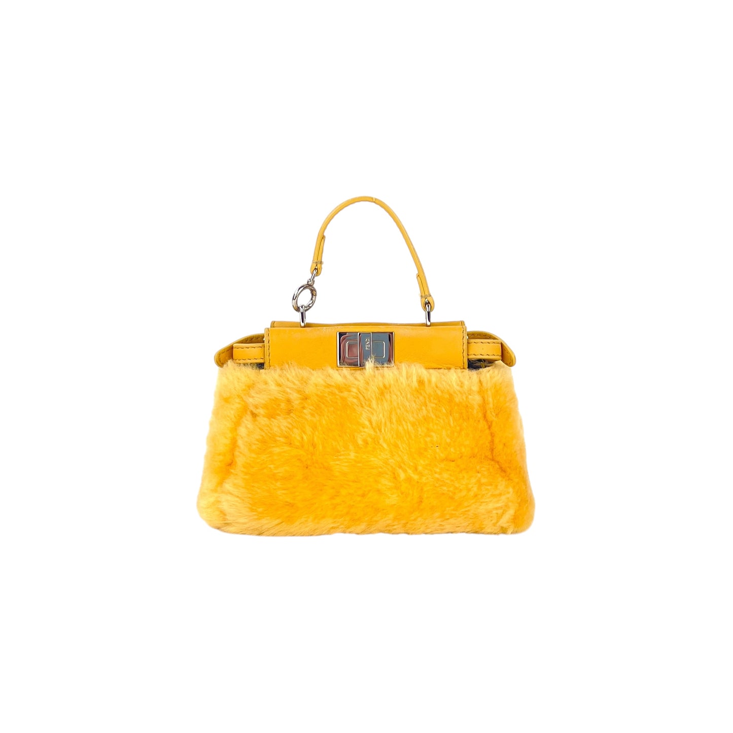 Fendi Mini Peekaboo Faux Fur Two-Way Bag