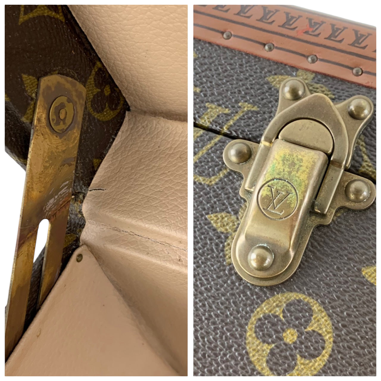 Louis Vuitton Monogram Alzer 50 Trunk Travel Bag