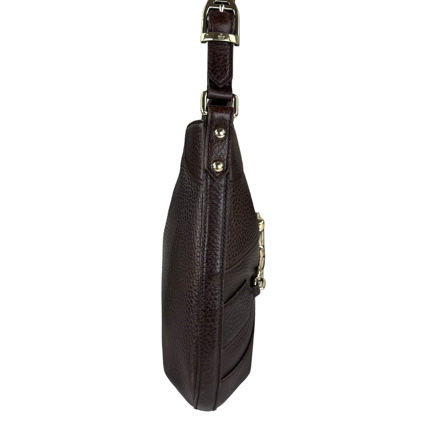 Gucci Hasler Horsebit Leather Hobo Shoulder Bag