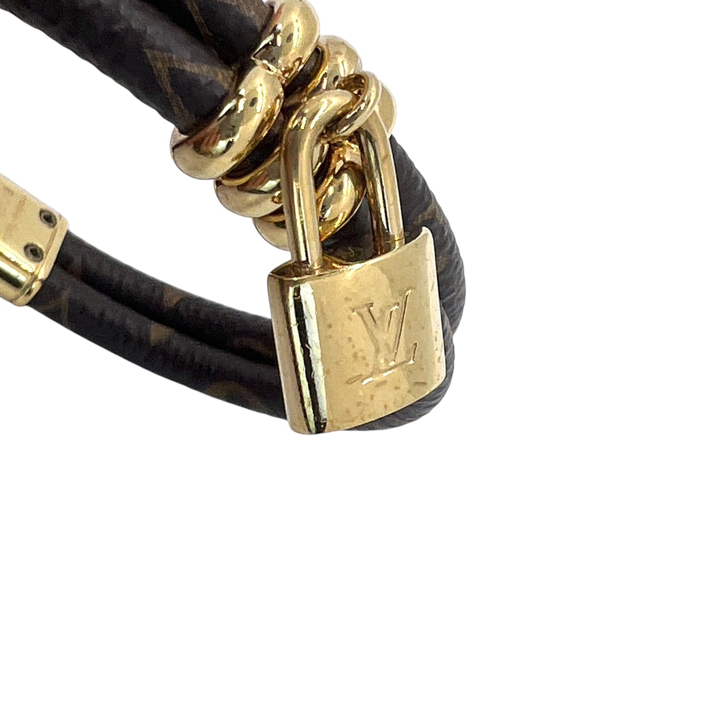 Louis Vuitton Monogram Keep It Twice Leather Bracelet