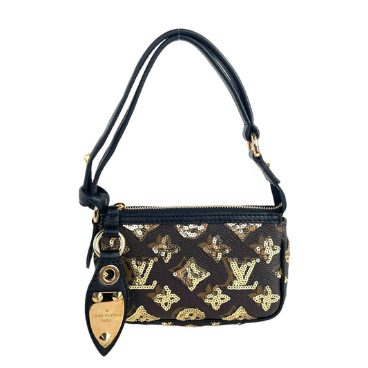 Louis Vuitton Monogram Eclipse Sequin Pochette Bag