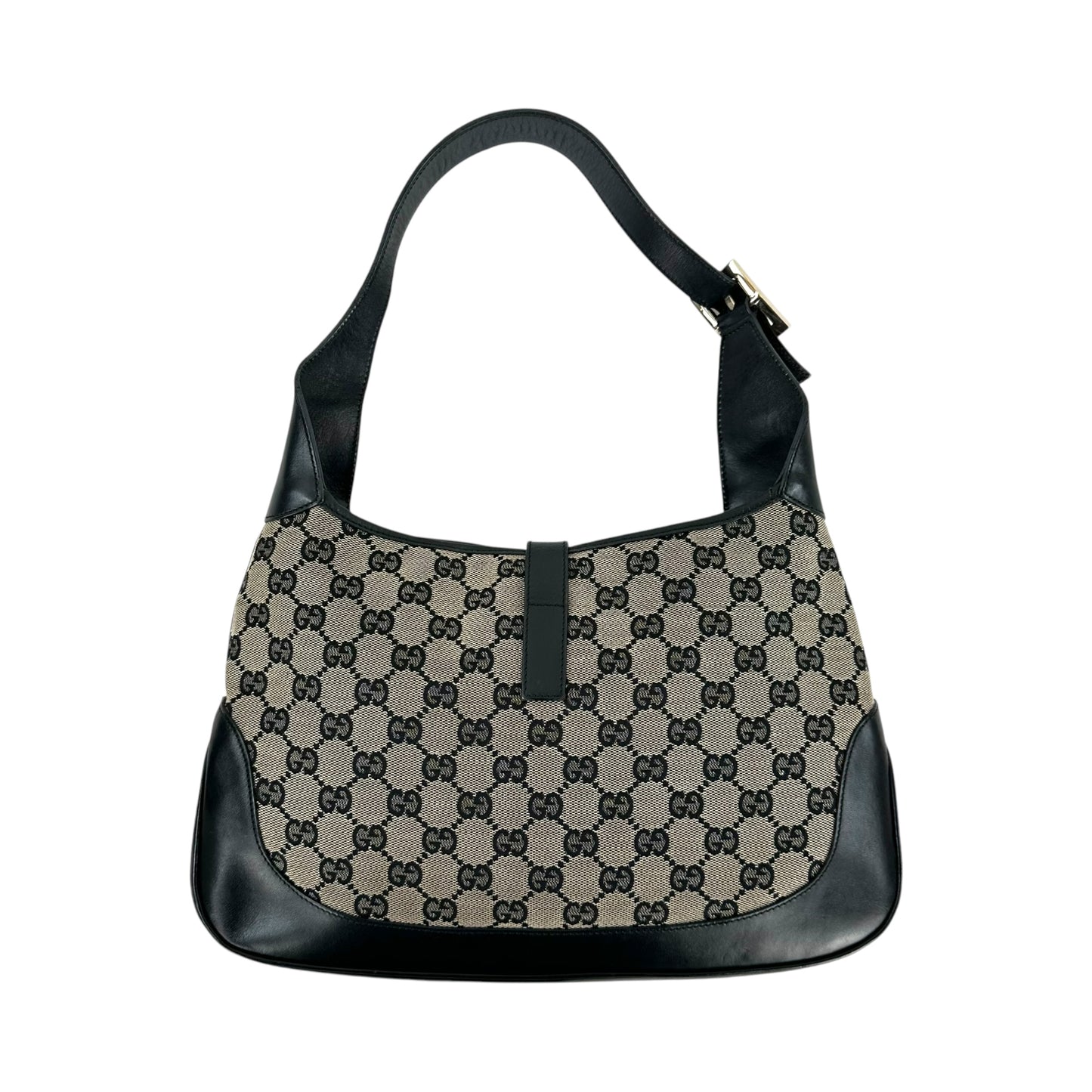 Gucci Monogram Canvas Jackie Shoulder Bag