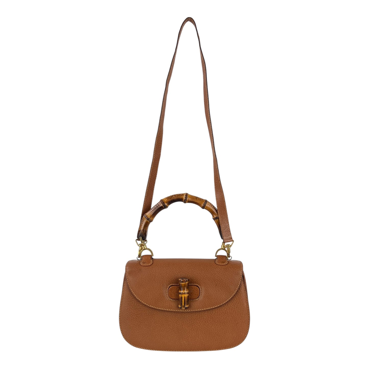 Gucci Vintage Bamboo Leather Two-Way Bag