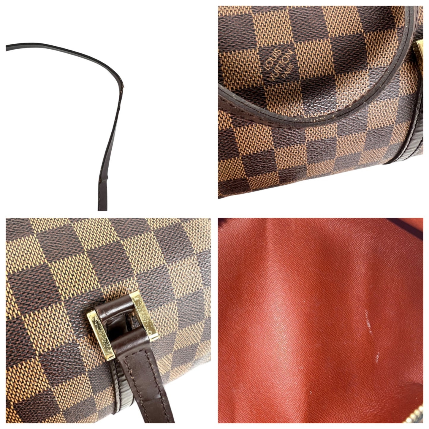 Louis Vuitton Vintage Damier Ebene Papillon 30 Handbag