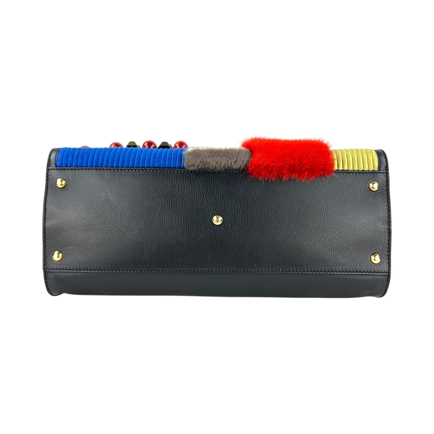 Fendi Studded Patchwork Peekaboo Handbag