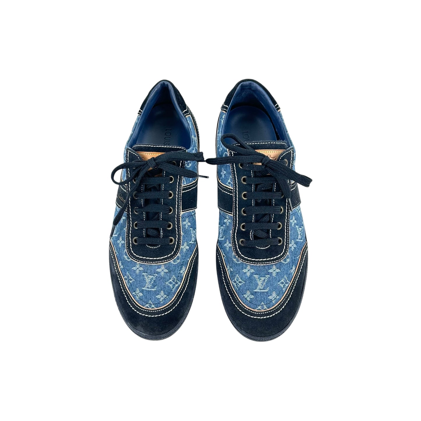 Louis Vuitton Monogram Denim & Suede Sneakers