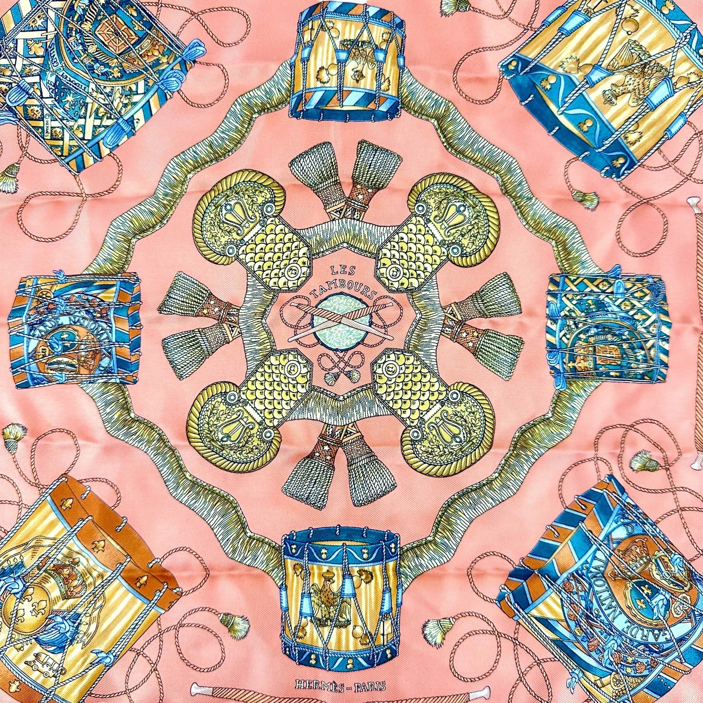 Hermes Vintage Drum Silk Scarf