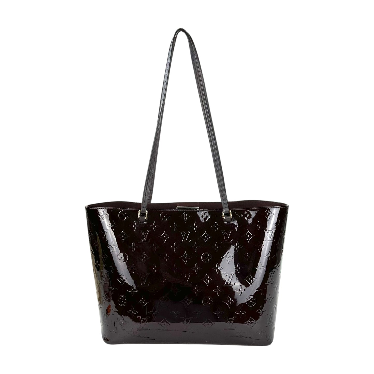 Louis Vuitton Vernis Long Beach MM Amarante Tote Bag