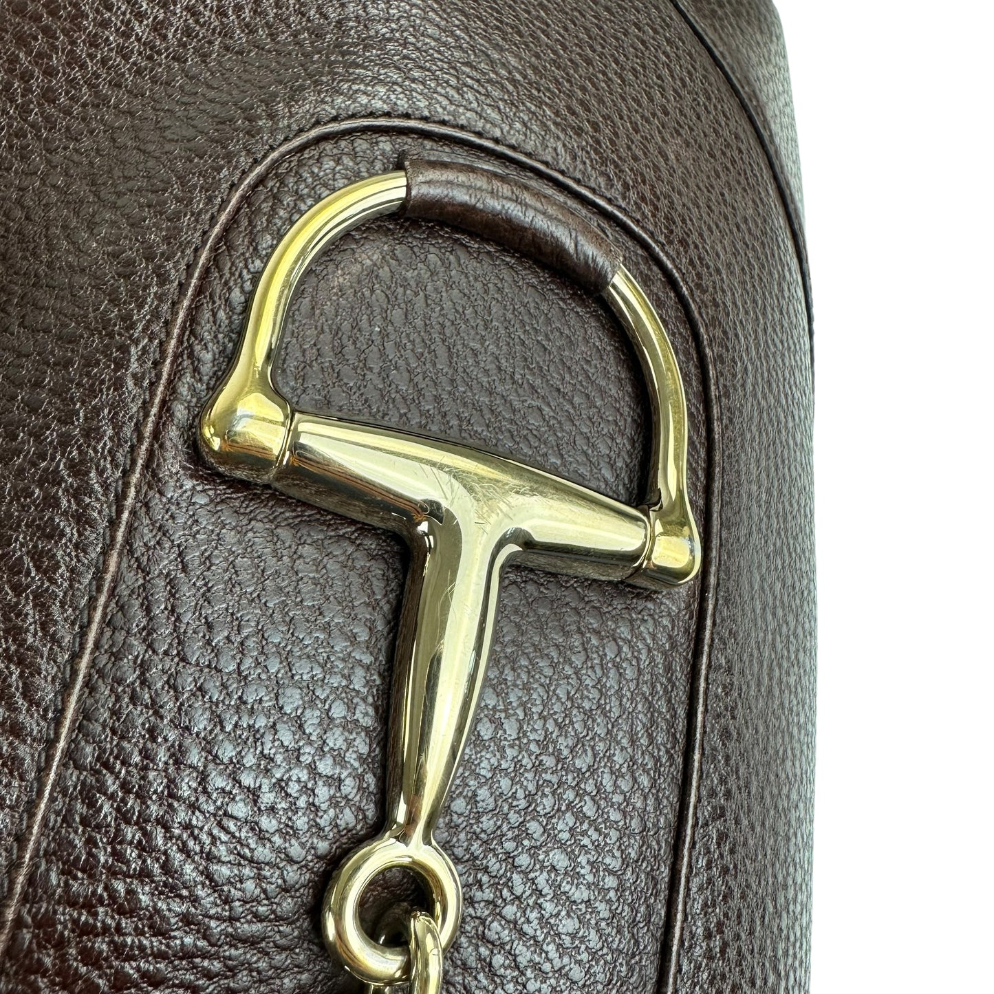 Gucci Hasler Horsebit Leather Hobo Shoulder Bag